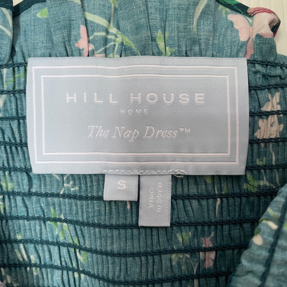 Hill House Teal Floral Midi Dress with Pink & White Accents - Picture 9 of 10